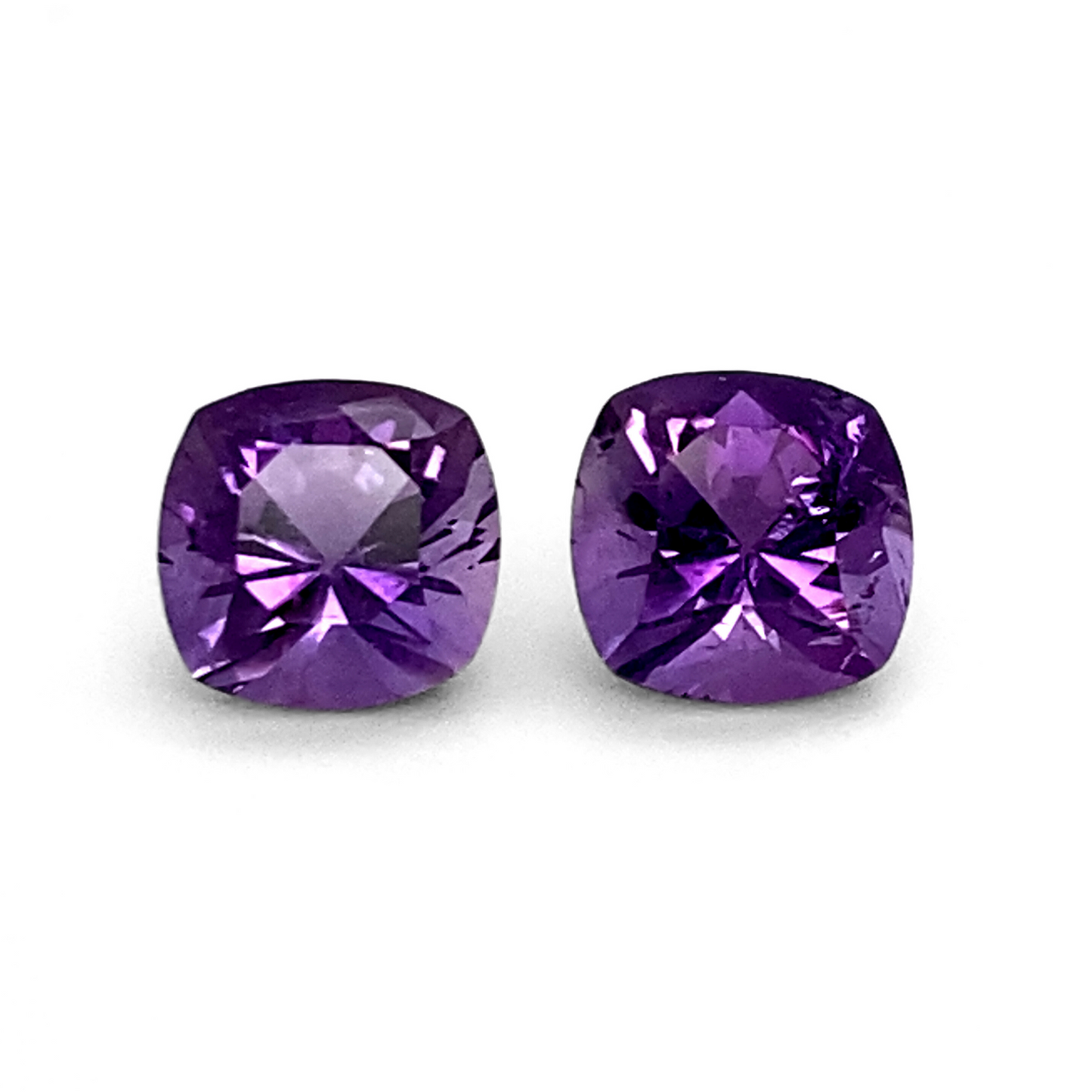 7.18 CT Cushion Amethyst Pair