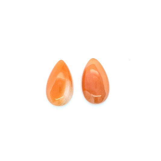 16.3 CT Orange Chalcedony Pair