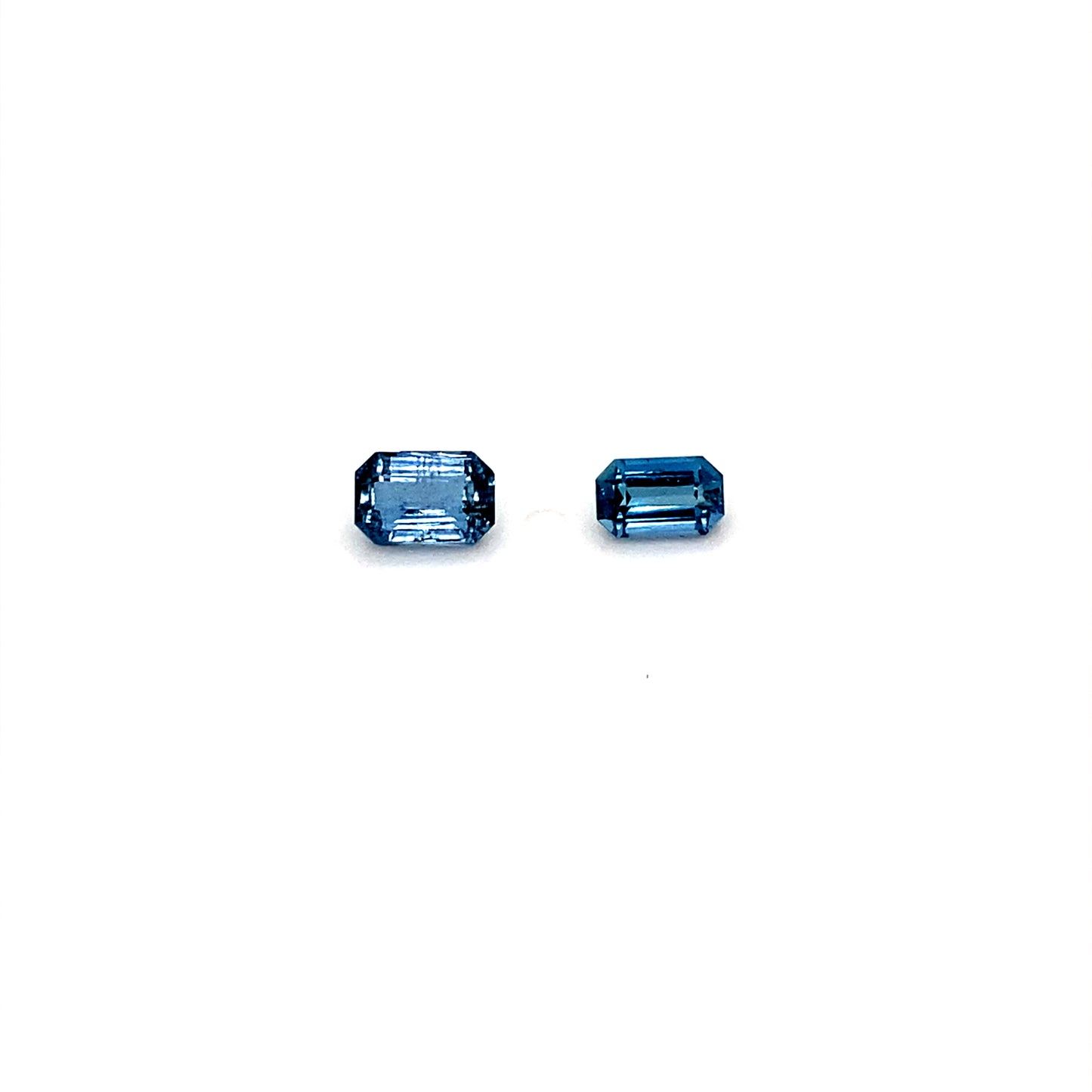 1.03 CT Emerald cut Aquamarine Pair