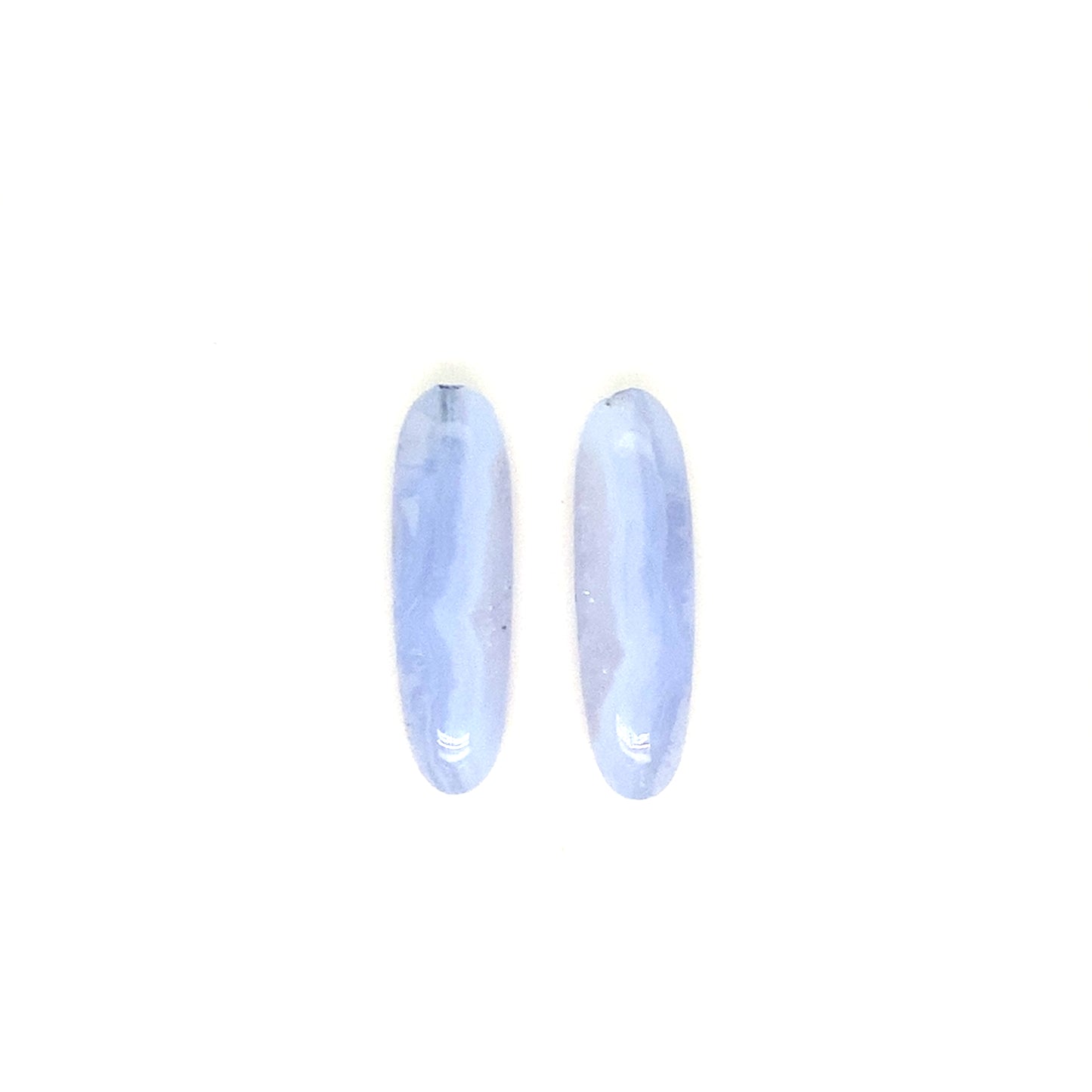 26.9 CT Chalcedony - Blue Agate Pair