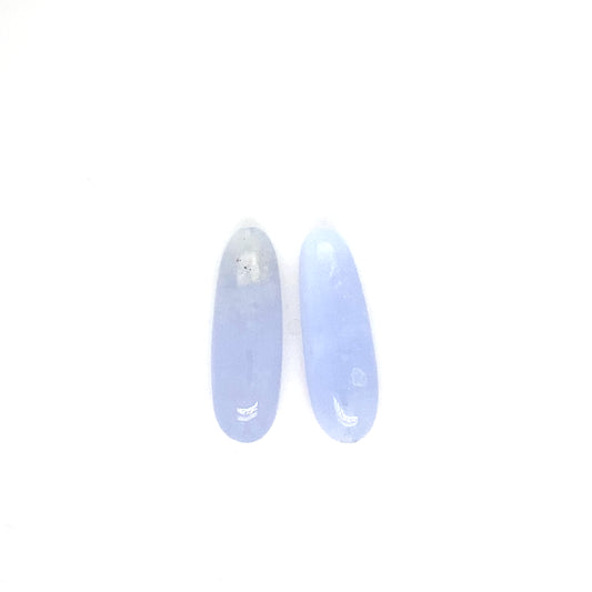 20.1 CT Chalcedony -Blue Agate Pair