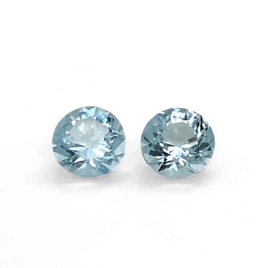 Aquamarine 4.1 tcw Round Pair