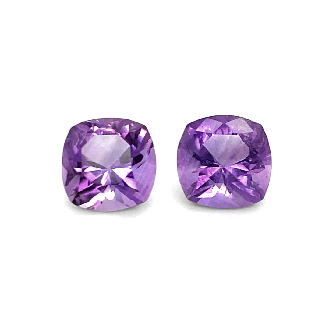 7.310 CT Amethyst Cushion Pair